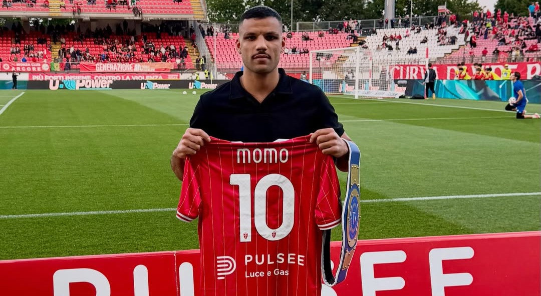 Elmaghraby ospite del Monza tra calcio e boxe