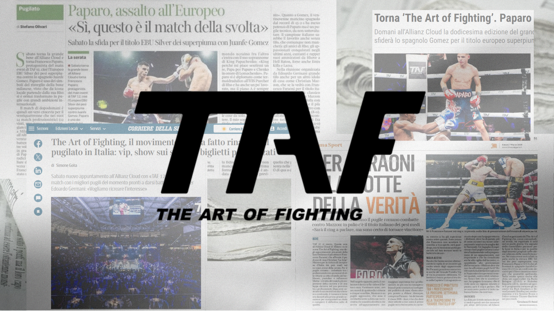 La Rassegna Stampa di TAF 12 tra Il Corriere, La Gazzetta, La Repubblica e tanti altri